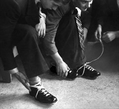 sport, the first pair of football boots, 1940