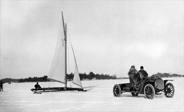 sport, ice sailing