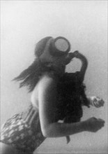 underwater fishing, 1940