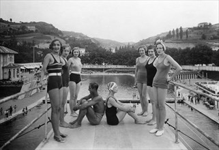 italy, piemonte, acqui terme, thermal baths, 1930-1940