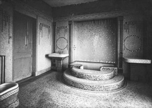 bathroom, mosaics, limoges, france, 1910-1920