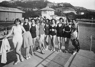 italy, piemonte, acqui terme, thermal bath, 1920-1930