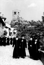 italy, piedmont, santa vittoria d'alba, seminarists, 1950-1960