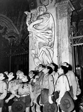 italy, pavia, scouts at the charterhouse, 1947