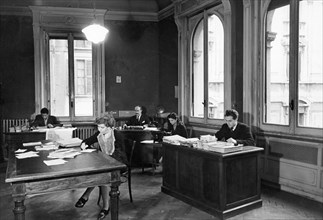 italy, milan, touring club italiano office, 1950-60