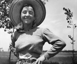 une paysanne de la région de Vercelli, 1952