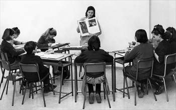 éducation, ist g.mameli, leçon d'arts figuratifs, programme culturel iard, mars 1964