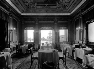 venise, hotel de l'europe, salle a manger avec vue sur la punta della dogana