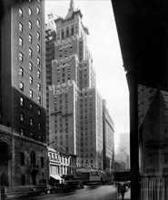 new york, l'hotel lexington en construction