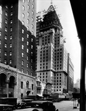 new york, l'hotel lexington en construction