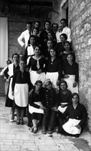 assisi, personnel de l'hôtel porziuncola, 1920-1930
