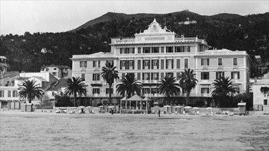 alassio, façade du grand hôtel, 1910-1920