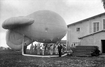 aéronautique, ballon d'ivoire, prêt pour l'ascension, 1920