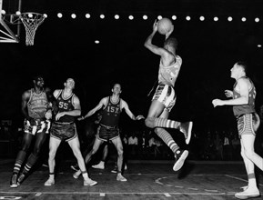 sport, basket-ball, match, juin 1957