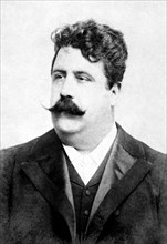 portrait de ruggero leoncavallo, compositeur, musicien, 1857-1919