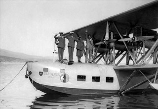 croisière aérienne transatlantique, équipage sur le trimoteur cantu 22, 1931