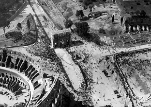 cérémonie de triomphe de la croisière aérienne de l'atlantique, 1933