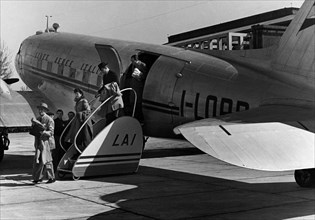arrivée à l'aéroport, 1950