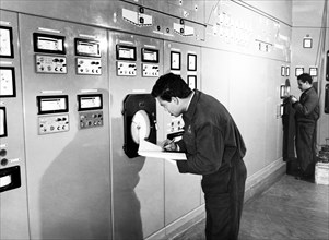panneau de contrôle des sels de potassium à montecatini, 1962