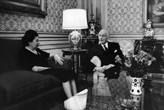 portrait d'antonio segni IV président de la république italienne avec son épouse, 1963