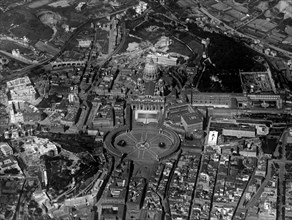 service vatican, vue de la piazza san pietro, 1920