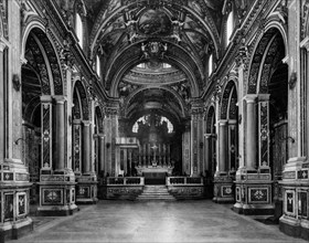 Intérieur de l'abbaye de montecassino, frosinone, 1910