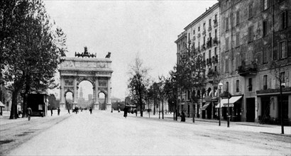 Milan, Arco della pace, 1900