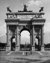 italie, milan, arc de la paix, 1910 1920