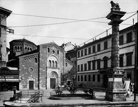 italie, milan, église de san babila, 1900 1910