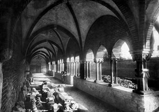 italie, milan, portique de l'abbaye de chiaravalle, 1910 1920