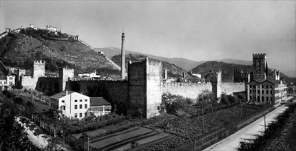 italie, veneto, vue de marostica, 1920 1930