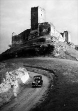 italie, veneto, montecchio maggiore, vue du château de romeo, 1920 1930