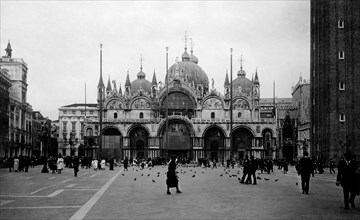 italie, venise, piazza san marco, 1920