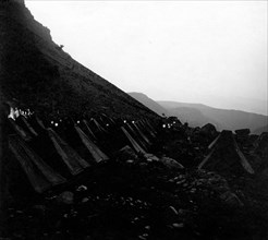 italie, abruzzes, camp de randonneurs tci, 1922
