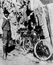 italie, lombardie, sur la route de chiavenna à colico, 1907