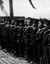 italie, sardaigne, petits marins de Cagliari, 1921