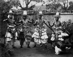 asie, sri lanka, kandi, danses sacrées bouddhistes, 1910