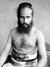 asie, sri lanka, portrait d'un homme de kandi, 1910