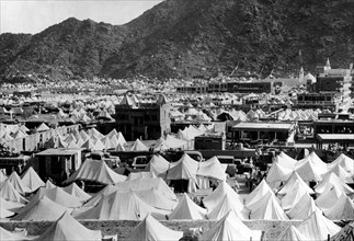 arabie saoudite, mina, tentes de pélerins, 1964