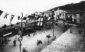 toscana, livorno, marciana marina, vue de la piazza della vittoria, 1920