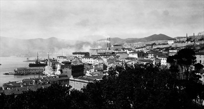 toscane, vue de portoferraio, 1920 1930