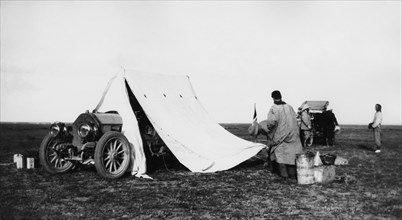 mongolie du nord, raid pekin-paris, camp, 1907