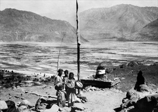 asie, chine, joueurs de la vallée de sciaiok, 1940