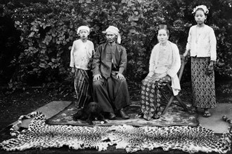 asie, chine, xi'an, famille pekkong dans les états scian, 1910 1920