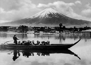 japon, vue de la montagne fuji-ama, 1920 1930