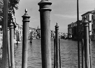 italie, veneto, venise, vue du grand canal, 1920 1930