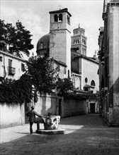 italie, veneto, venise, calle larga et campiello del chiovere di san rocco, 1910 1920