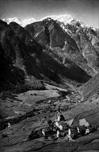 italie, trentino alto adige, vue de val martello, 1940