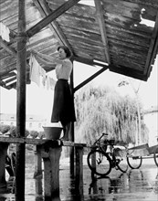 italia, veneto, scene di vita lungo il canale di brenta, 1957