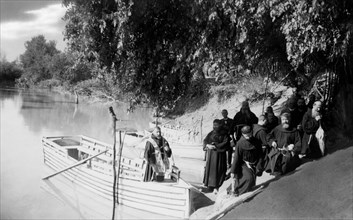 moyen-orient, palestine, service de l'epiphanie sur le fleuve jordan, 1920 1930